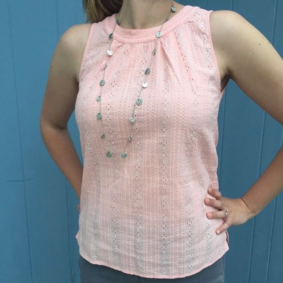 (NWOT) Papermoon Almeria Eyelet Cotton Top, XSP, Pink/Blush - Picture 5 of 8